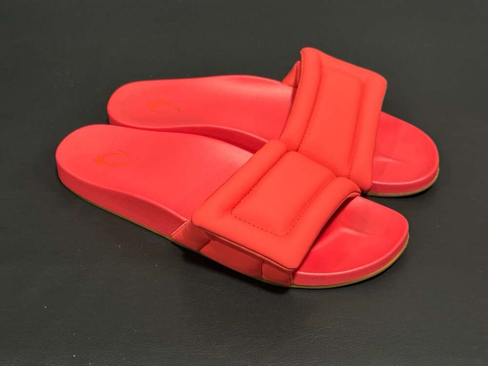 OluKai Sunbeam Slide Sandal Orange Padded Sandals Shoes Womens 9